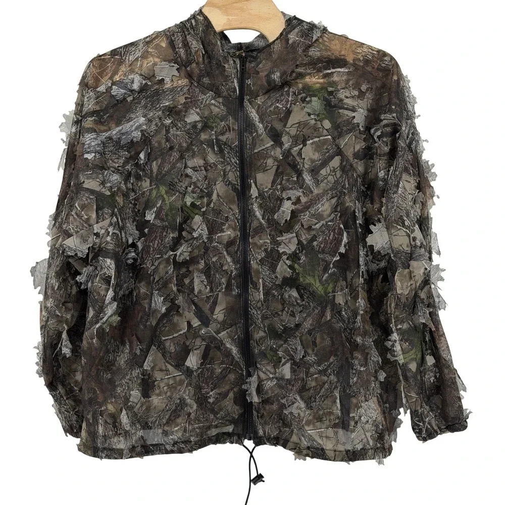 RedHead Ghillie Strata 3D Leafy Camo Jacket Mens 2XL/3XL Hunting Hooded Ziplo